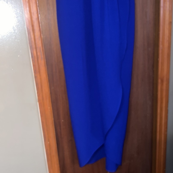 NWT Julia Jordan marine blue knot neck tulip hem dress sz 8 - Picture 3 of 3
